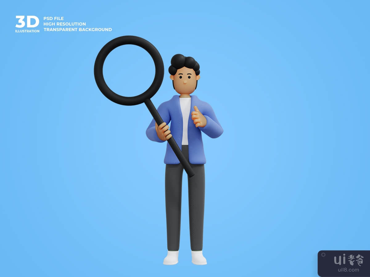 3d business man character illustration