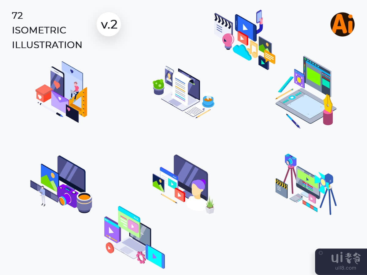 72 Isometric Illustration Part 2