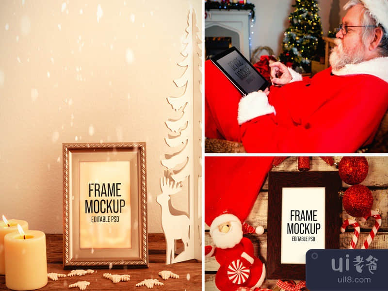 Christmas Picture Frame Mockup Set