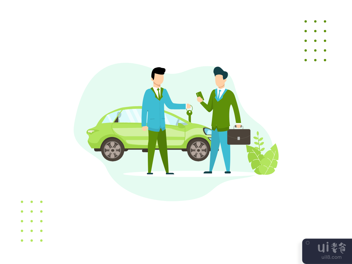 Car Saleman illustration