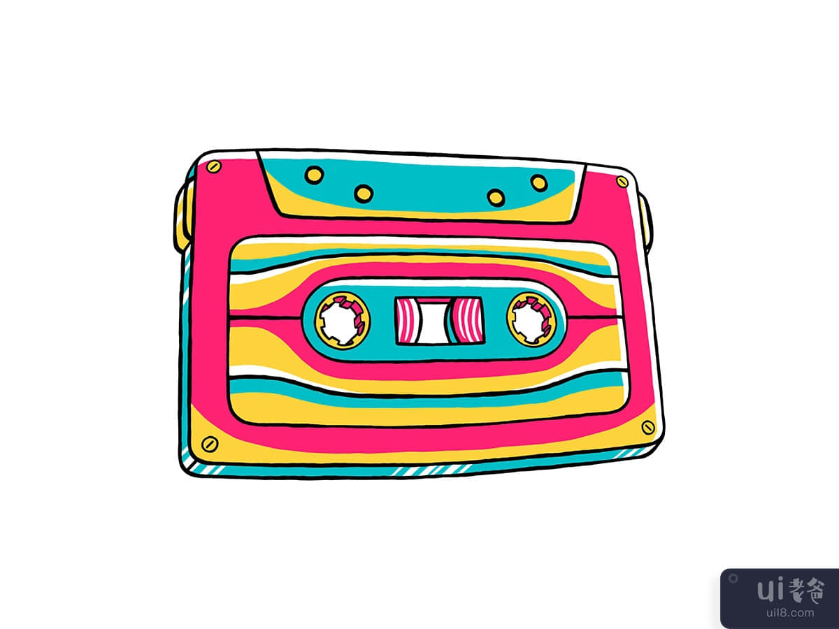 90's Vibe - Cassette Vector Illustration