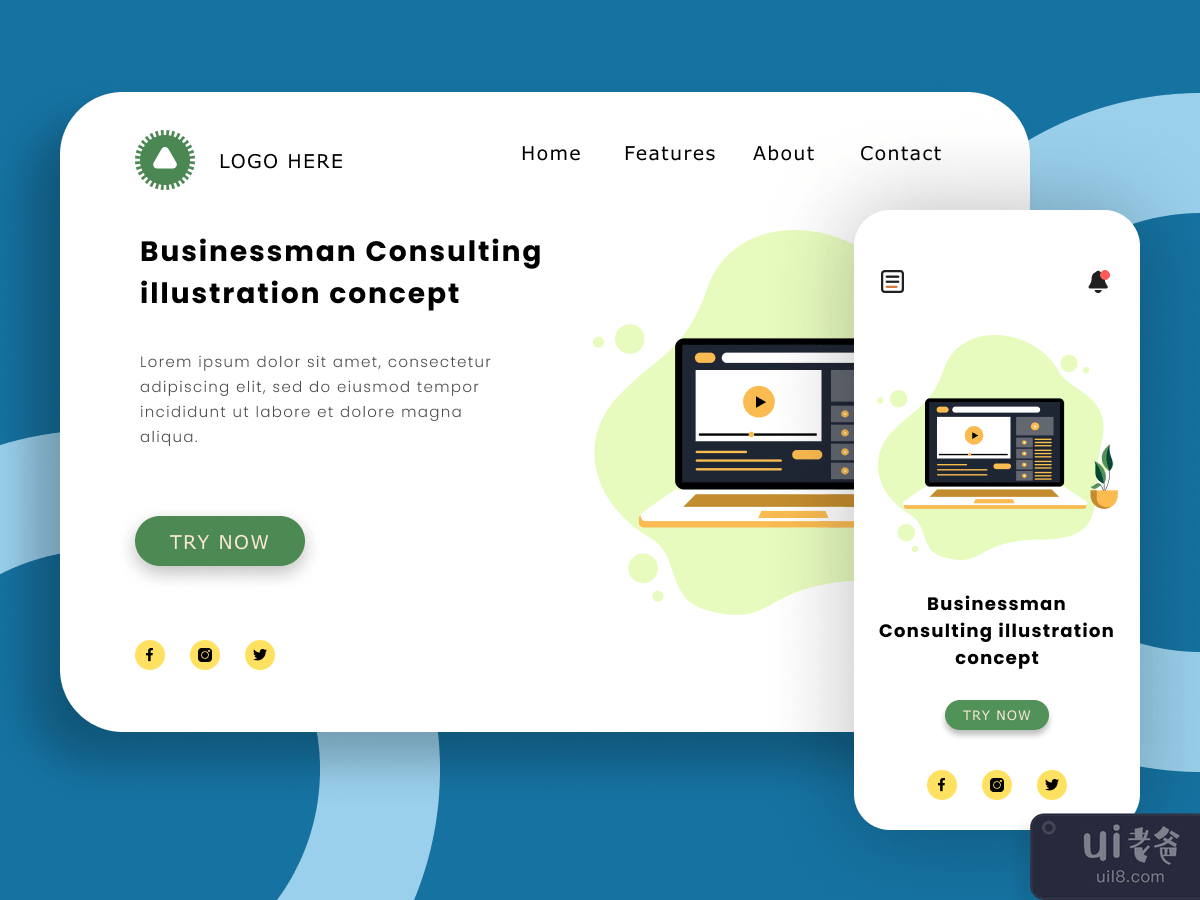 Blogger Content Creator vector illustration