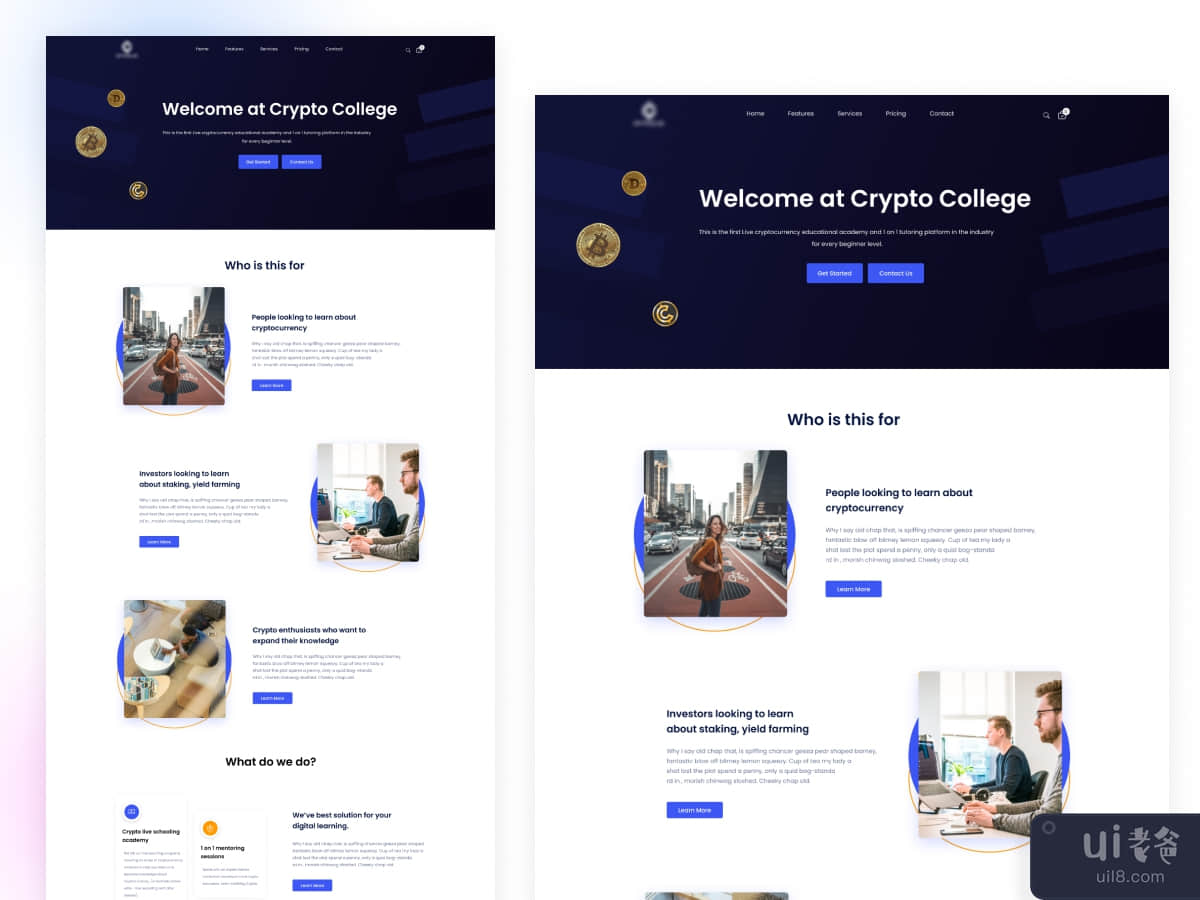Cryptocurrency Education UI KIT