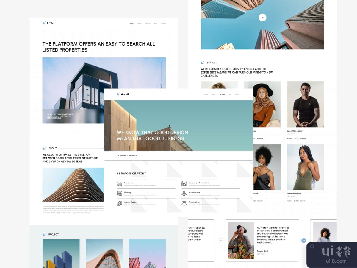Architecture UI Template