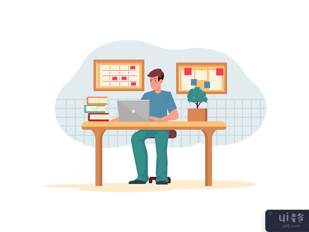 Businessman brainstorming about startup