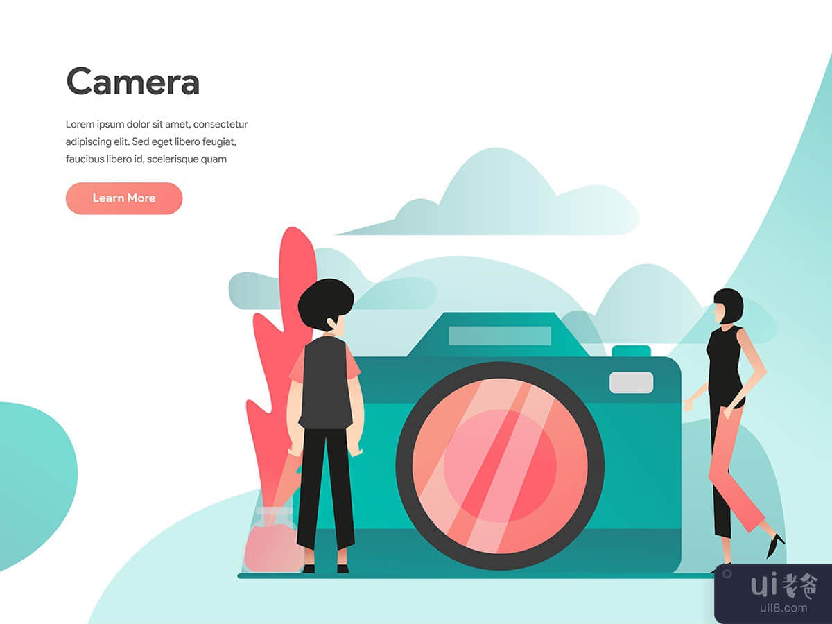 Camera Illustration Concept