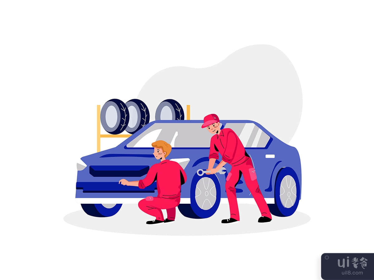 Auto Service Illustration