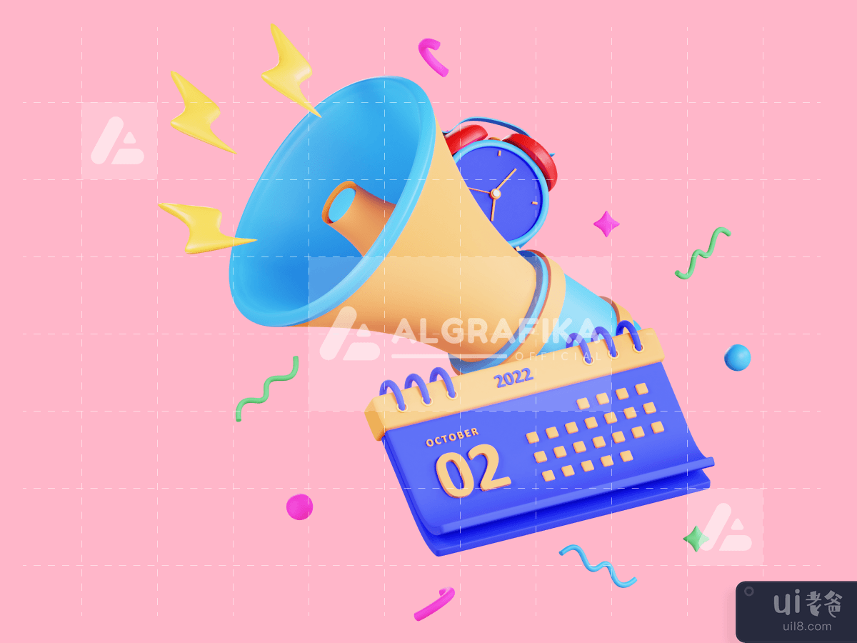3D Megaphone Business Illustration